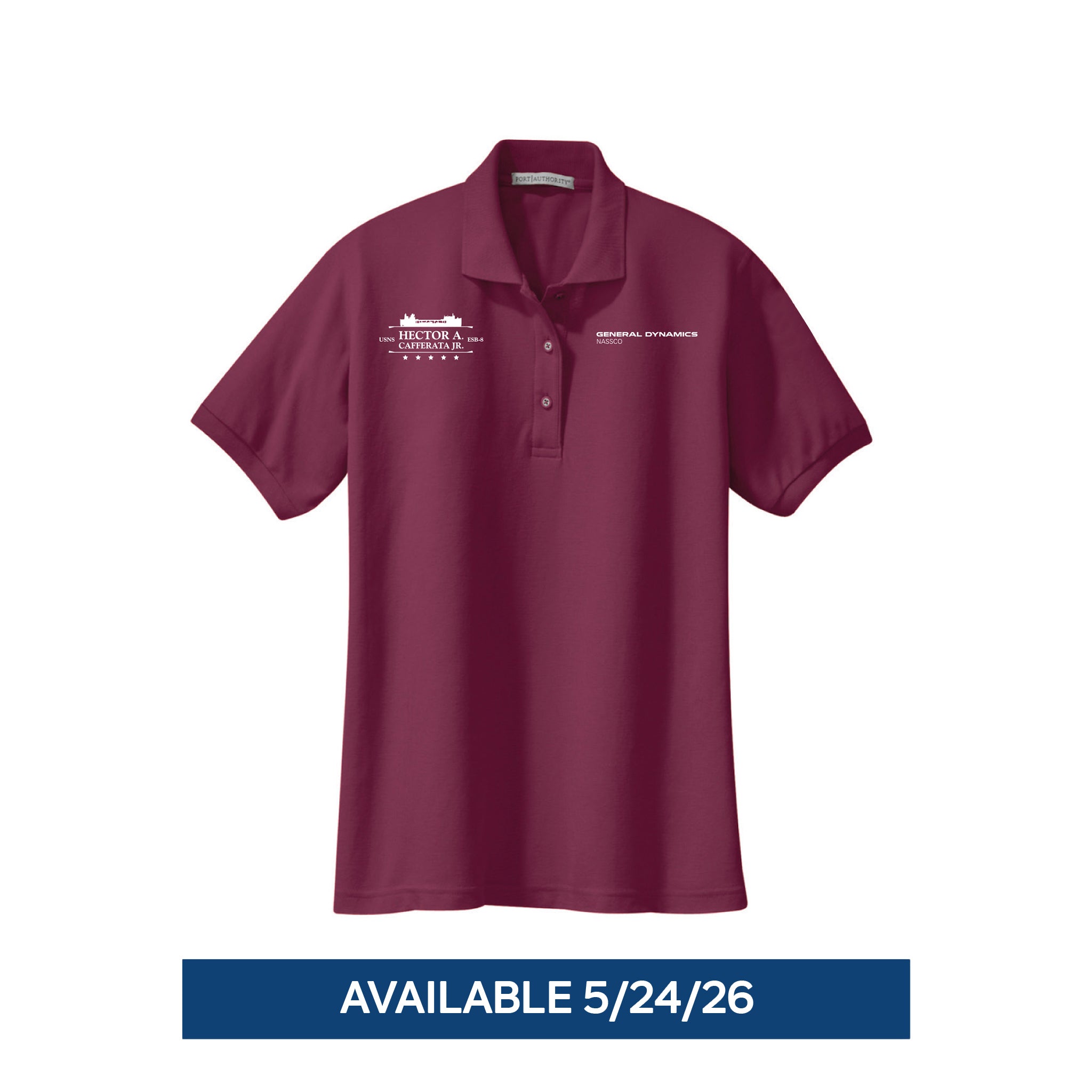 Hector A. Cafferata Jr. Women's Polo - Burgundy